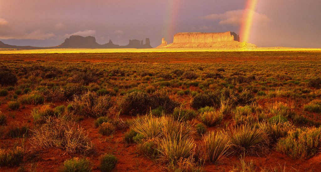 Arizona, Navajo Reservation, Monument Valley, rainbow