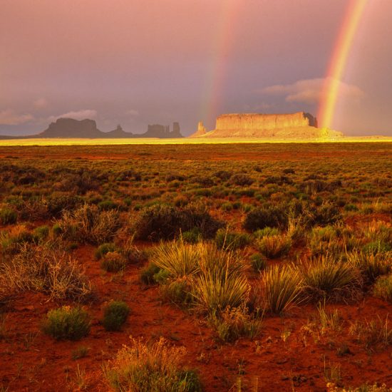 Arizona, Navajo Reservation, Monument Valley, rainbow