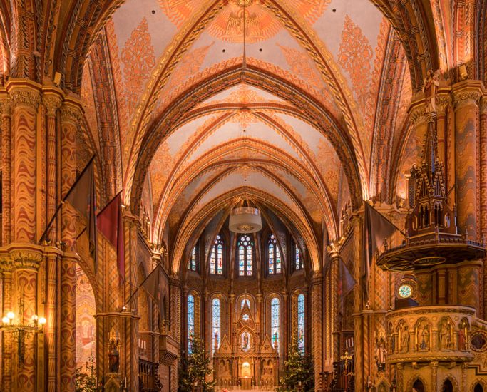 Hungary, Budapest, Matthias Church, interior